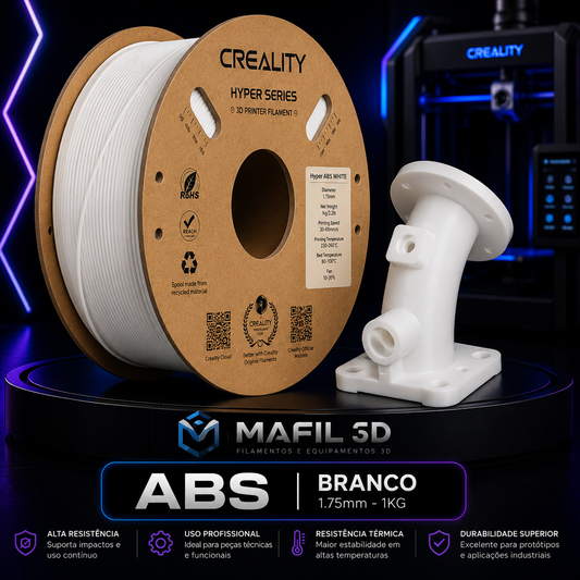 Filamento ABS Creality Branco 1kg – 1,75mm