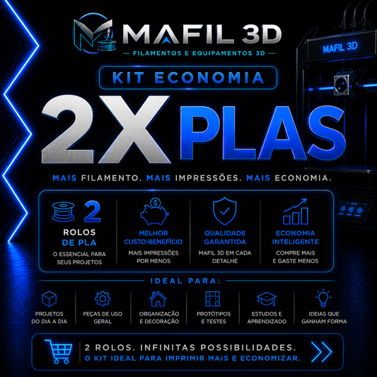 KIT ECONOMIA – 2 Filamentos PLA de Alta Performance