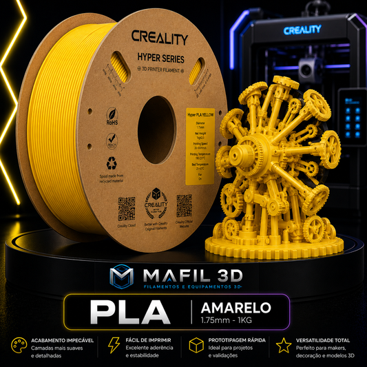 Filamento PLA Creality Amarelo 1kg – 1,75mm