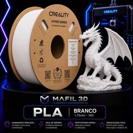 Filamento PLA Creality Branco 1kg – 1,75mm